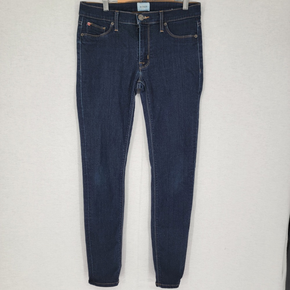 Hudson Womens Skinny Jeans Dark Wash Indigo Stretch Denim Size 27